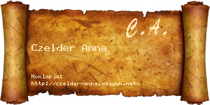 Czelder Anna névjegykártya
